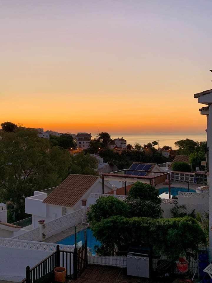 La Villa Escondida 1 Precioso Estudio Vista Al Mar Málaga Kültér fotó